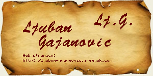 Ljuban Gajanović vizit kartica